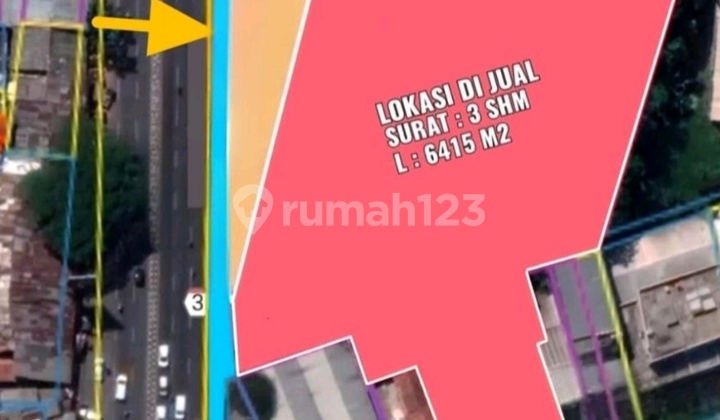 Tanah Ngantong Mainroad Moch Toha, Lebar Muka 23, Cocok Utk Usaha