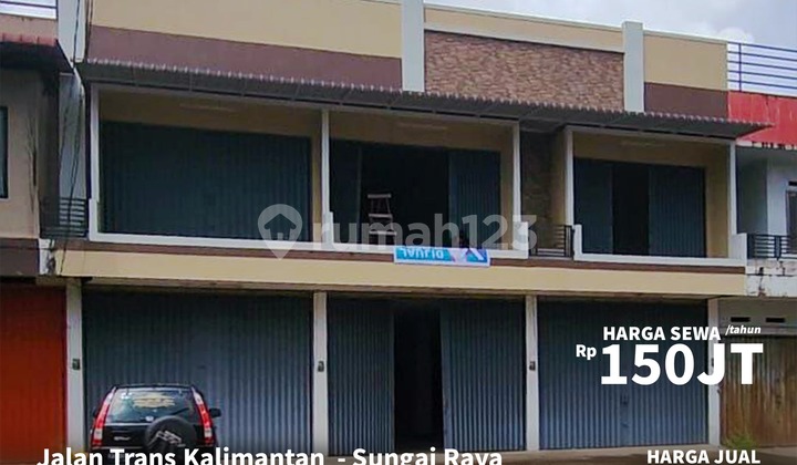 Ruko transkalimantan 15x18 pondasi kuat bisa parkir kontainer