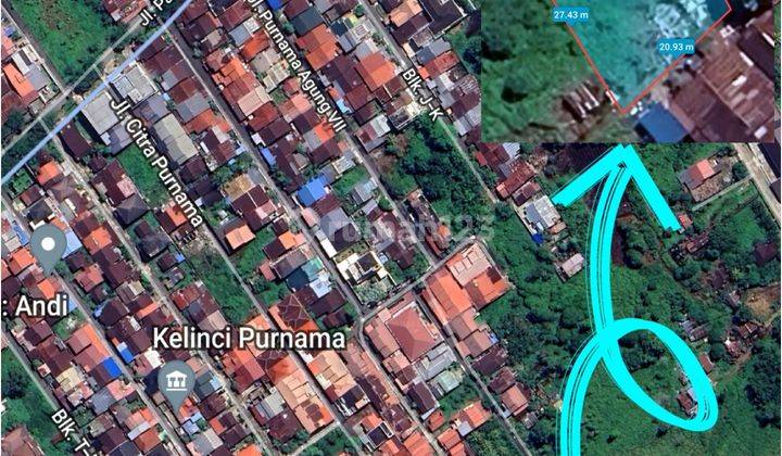 Tanah Purnama Agung 7 Dalam siap bangun 542m² hanya 600jt 1