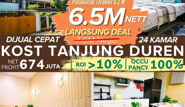 Dijual Rumah Kost Tanjung Duren Urban 4 Lantai Jakarta Barat 1