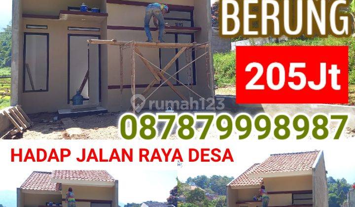 205Jt READY STOCK HADAP JALAN RAYA DESA - bisa utk warung/usaha Rumah di Ujungberung bandung Baru SHM 2