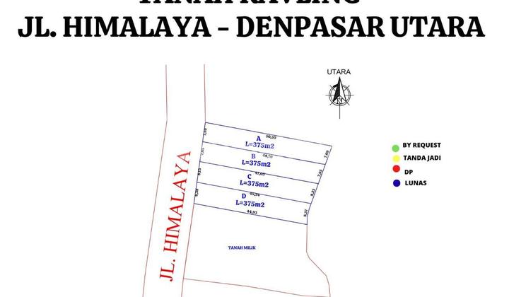 Dijual Tanah Kosong di Pemecutan Kaja Denpasar Strategis