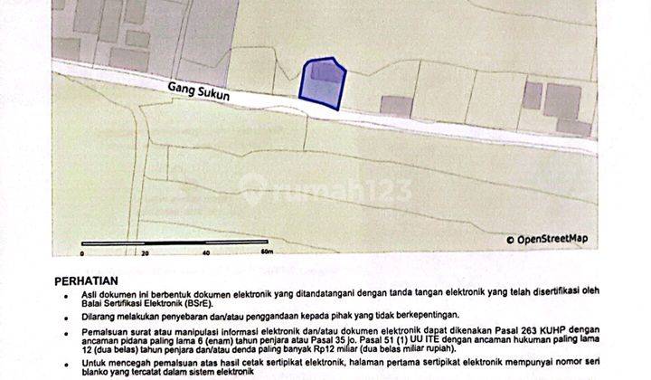 Tanah Dekat Pantai Pererenan View Sawah Siap Bangun Zona Kuning 2