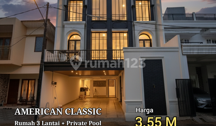Rumah American Classic 3 Lantai Kebagusan Pasar Minggu