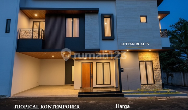 Rumah Modern Kontemporer Dalam Cluster 2.5 Lantai