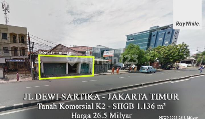 FOR SALE Tanah Komersil Murah Dibawah NJOP Dewi Sartika Raya Cawang Jakarta Timur