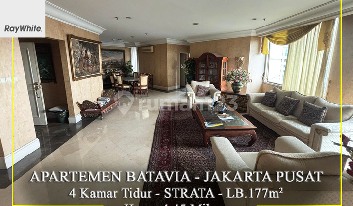 For Sale Apartemen Batavia 4 BR Fully Furnised Bendungan Hilir Jakarta Pusat