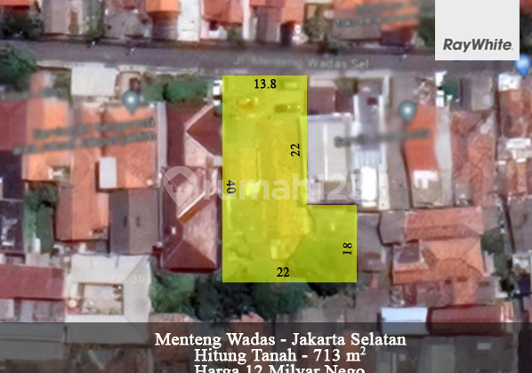 Rumah hitung tanah Murah Menteng Wadas Jakarta Selatan