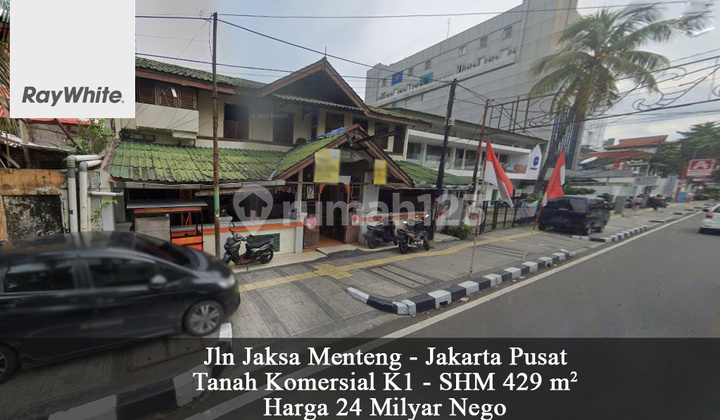 FOR SALE Tanah Komersial Jalan Jaksa Menteng Jakarta Pusat FOR SALE Tanah Komersial Jalan Jaksa Menteng Jakarta Pusat