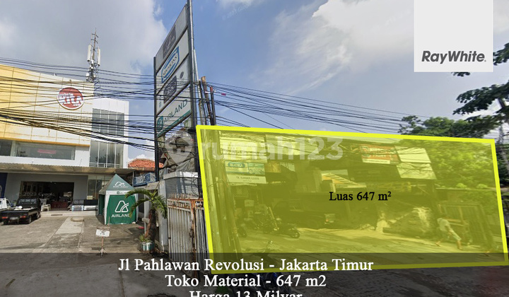 FOR Tanah Komersial / Toko Material Aktif lokasi strategis jalan pahlawan revolusi jakarta timur FOR Tanah Komersial / Toko Material Aktif lokasi strategis jalan pahlawan revolusi jakarta timur