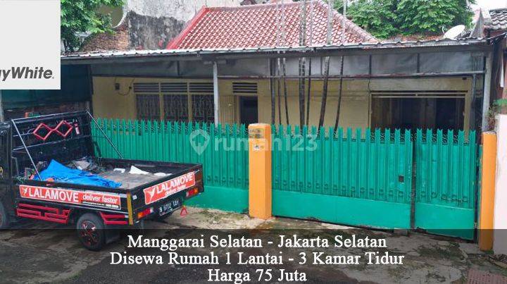 FOR LEASE Rumah 1 Lantai Manggarai Jakarta Selatan 1