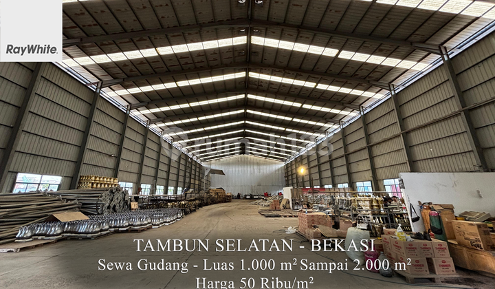 FOR RENT Good and Cheap Warehouse in South Tambun Area, located at Cikampek Toll Road Rest Area, Bekasi