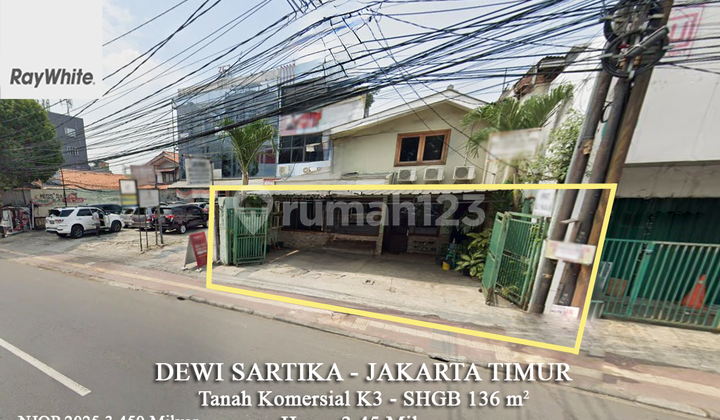 FOR SALE Tanah Komersial K2 Murah Harga NJOP Dewi Sartika Raya Cawang Jakarta Timur