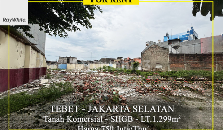 For Rent Tanah Komersial Izin Pembangunan 9 Lantai Tebet Jakarta Selatan