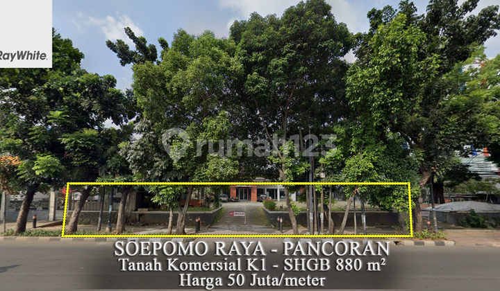 FOR SALE Tanah Komersial K1 Cocok Untuk Minibuilding dan Hotel Soepomo Raya Tebet Jakarta Selatan