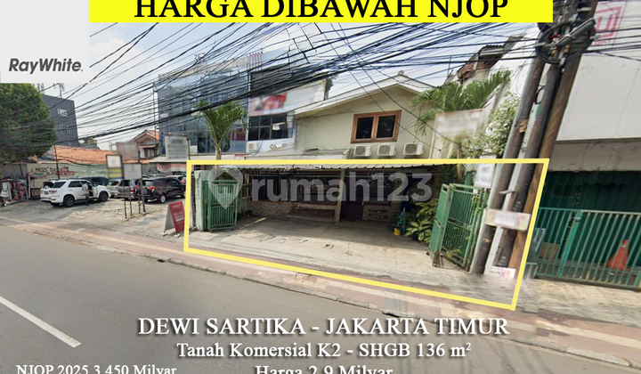 Murah Dibawah NJOP Tanah Komersial Dewi Sartika Raya Cawang Jakarta Timur