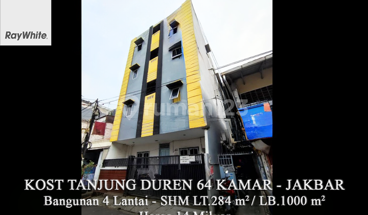 FOR SALE 64-Room Kost Tanjung Duren, Good ROI, Always Fully Occupied, West Jakarta Area