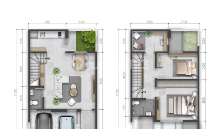 Viola Residence 66m2 3 Kamar Tidur 2