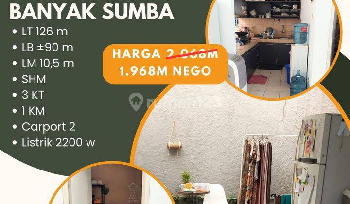 Dijual Rumah Murah D Kbp Banyak Sumba Hanya 1 M An Saja Lt 126 1