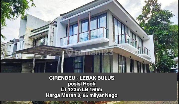 HARGA MURAH.Rumah Mewah Hook di Cirendeu.dekat Lebak Bulus.Bs KPR 1