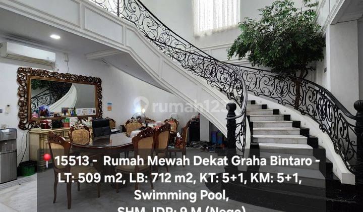 15513 Rumag Mewah Unfurnished Bagus SHM - Sertifikat Hak Milik di jalan parigi pondok aren, Pondok Aren 1