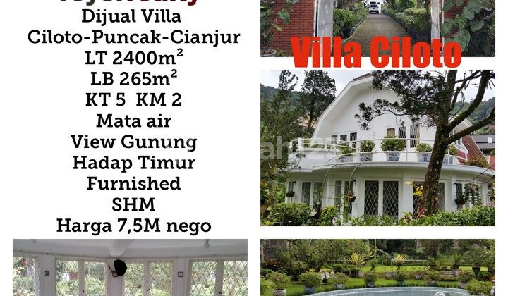 For Sale Villa Ciloto Cianjur Puncak For Sale Villa Ciloto Cianjur Puncak
