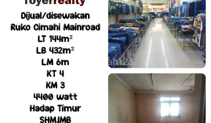 Dijual/disewakan Ruko Cimahi Mainroad sangat Strategis 2