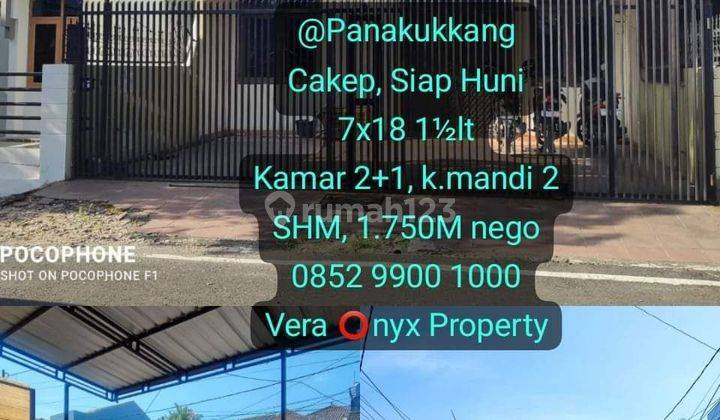 Cari Rumah Murah Jual/Sewa, Kavling, Gudang Wilayah Makassar 
hub Vera Onyx Property 
0852 9900 1000 1