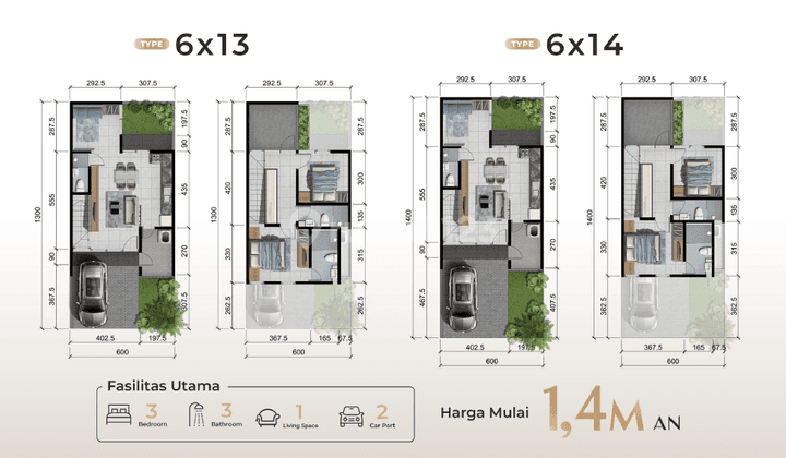 Rumah Modern Minimalis dekat MERR di Central Park MERR Rungkut 2