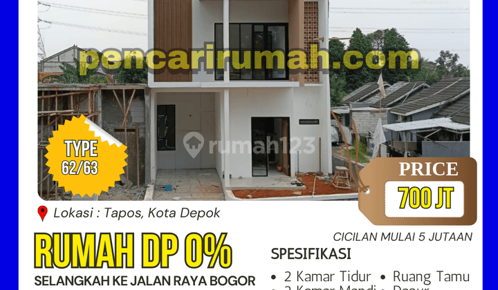 Rumah 2 Lantai Scandinavian Selangkah Ke Jalan Raya Bogor 1