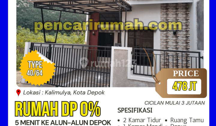 Rumah Minimalis 1 Lantai Murah Dekat Ke Stasiun Depok 1