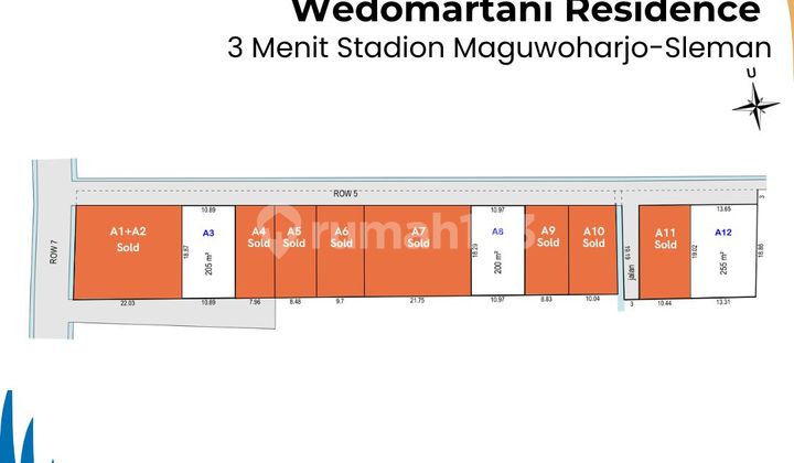 Land Area of Maguwoharjo Stadium Sleman, Alongside the Main Road