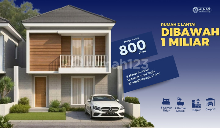 Mewah Rumah 2 Lantai 20 Menit Kampus Ugm Jogja, One Gate Mewah Rumah 2 Lantai 20 Menit Kampus Ugm Jogja, One Gate