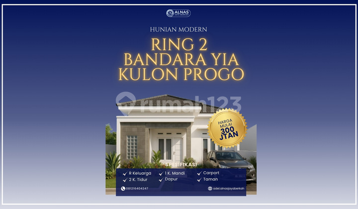 Ring 2 Bandara Yia Rumah Siap Bangun Dalam Cluster One Gate