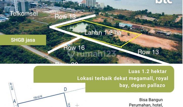 Dijual Cepat Lahan Lokasi Strategis di Batam Center
 1