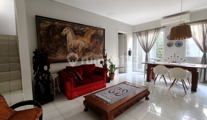 Beautiful Neat Clean Fresco Aria Foresta Cluster House in BSD City, Semi-Furnished, Land Area 180 m² (9x20), Building Area 250 m², 4+1 Bedrooms, 3+1 Bathrooms, 5,500 Watt Electricity, PPJB Certificate, Ready for AJB, Price 3.6B Negotiable.