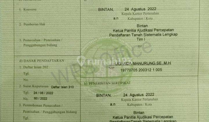 Di jual tanah 5 ha di kawasan Bintan Riau 17
