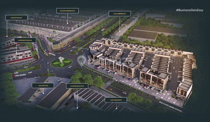 Di jual Ruko & Soho Verona 2 lt & 3 lt di kawasan yg sdh ramai dan strategis