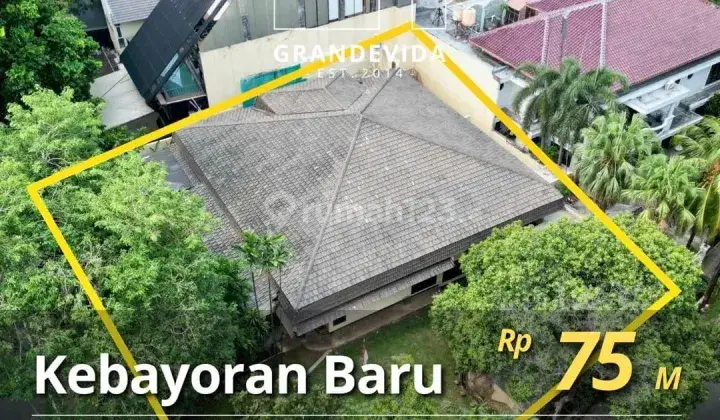 Kebayoran Baru Rumah Lama Hitung Tanah, Lokasi Super Prime, Posisi Hook 1