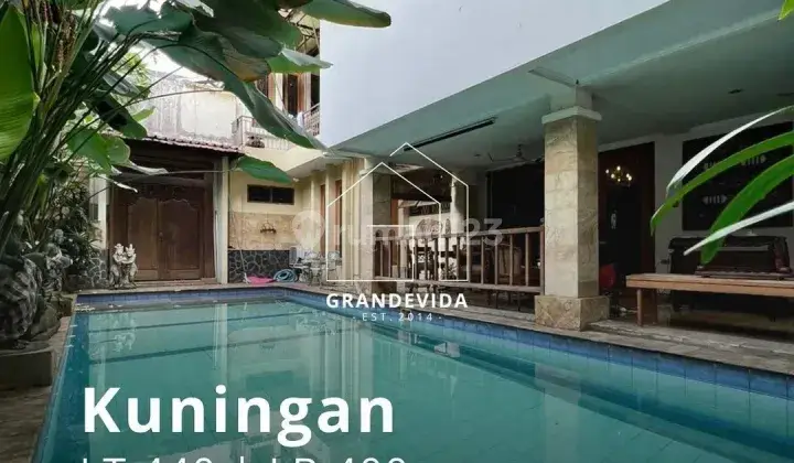 Kuningan Kawasan Elit, Bangunan 2 Lantai Terawat, Private Pool 1