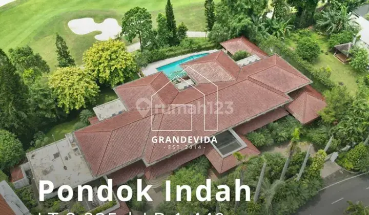 Price Drop Pondok Indah Rumah Mewah, View Halaman Belakang Ke Lapangan Golf 1