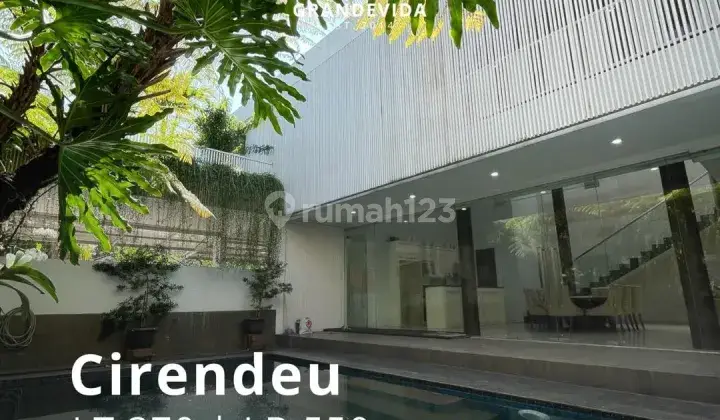 Price Drop Cirendeu Tropical Modern House, Bangunan 2 Lantai, Akses Dekat Ke Lebak Bulus 1