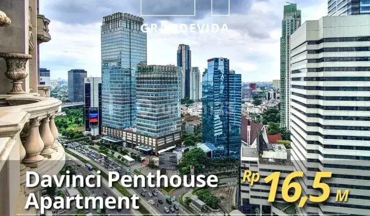 Jendral Sudirman Apartemen Davinci Penthouse, Lantai Tinggi, City View Cantik. 1