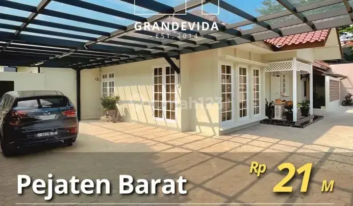 Price Drop Pejaten Barat Dekat Kemang, Bangunan Siap Huni, Semi Furnished 1