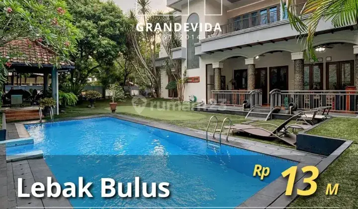 LEBAK BULUS BANGUNAN 2 LANTAI TERAWAT DAN SIAP HUNI, FULL FURNISHED, SWIMMING POOL 1