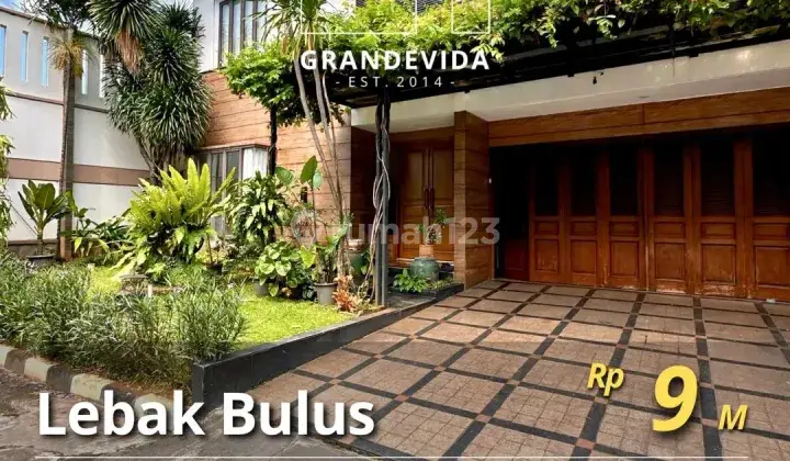 Price Drop Lebak Bulus Modern Minimalist Townhouse, Semi Furnished, Row Jalan Lebar 1