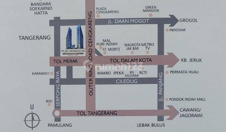 Dijual For Sale Townhouse di Puri Mansion, Jakarta Barat. Kondisi Baru Gress 2