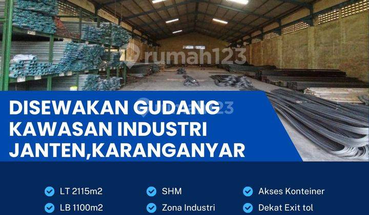 Disewa gudang lokasi jaten luas 2115m BU! 1