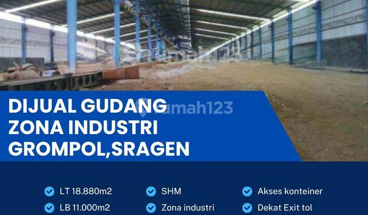 Dijual gudang lokasi Grompol Sragen 18880m BU! 1
