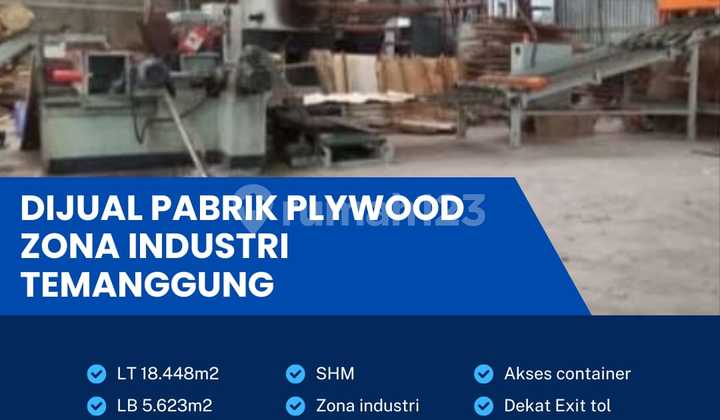Dijual pabrik plywood lokasi Temanggung, luas 18448m  1